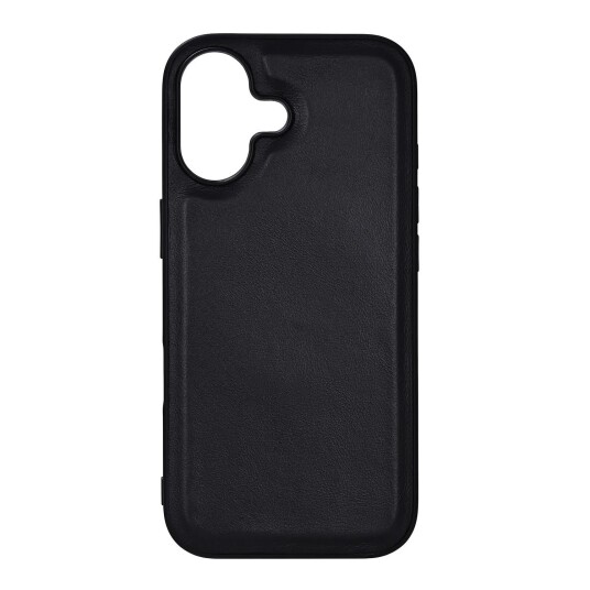 Buffalo Magseries Ekte Skinnetui for iPhone 17 - Svart, MagSafe Kompatibel
