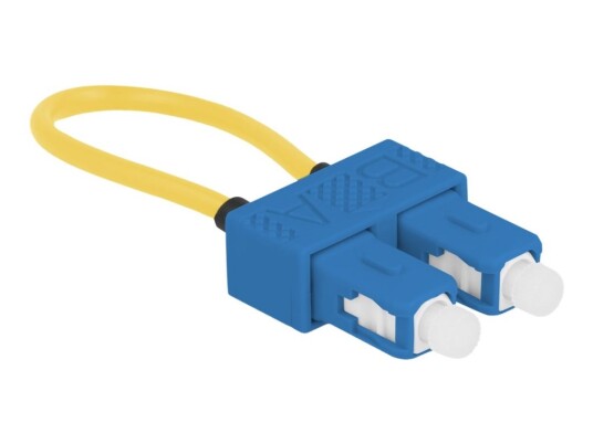 Delock - Loopbackadapter - Sc/Upc-Enkeltmodus (Hann) - 3 Mm - Fiberoptisk - Dupleks - 9 / 125 Micron - Blå Gul