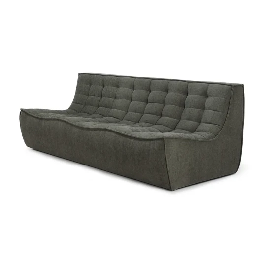 Ethnicraft N701 3 seters sofa Moss Ethnicraft N701 3 seters sofa Moss