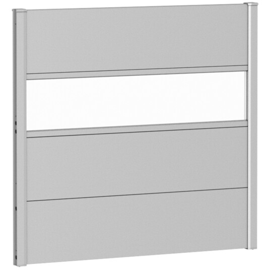 BIOHORT VEGGPANEL FOR LEVEGG AKRYLGLASS 100X90 SØLV METALLIC