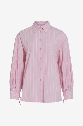 Vila - Skjorte viBelfie L/S Stripe Shirt - Rosa