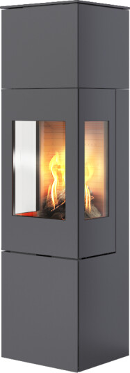 Rais Nexo 160 platina gasspeis med sideglass og ståldør