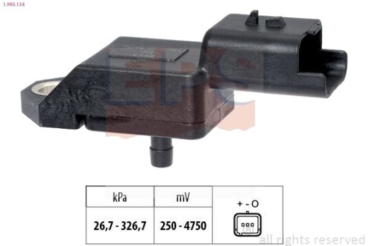 Lufttrykksensor, høydetilpasning EPS 1.993.134