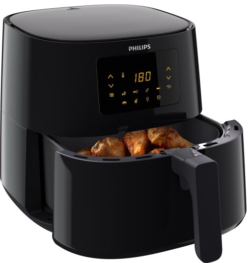 Philips HD9270/93 XL Airfryer med Rapid Air-teknologi og bakeform, 6,2 L, 2000 W, Svart