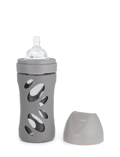 Twistshake Twistshake Anti-Colic Glass Bottle 260Ml Pastel Grey - Grey - 260ML