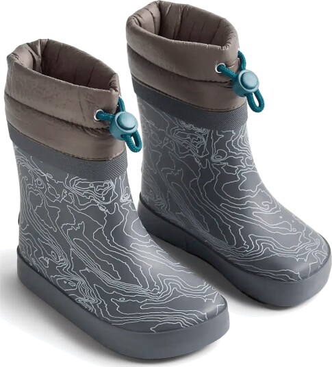 Wheat Thermo Barefoot Rubber Boot Arden DARK REFLECTIVE MAP 35