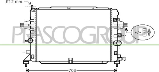 PRASCO OP414R005 Radiator motorkjøling PRASCO OP414R005 Radiator motorkjøling