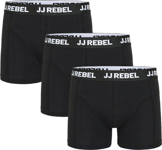 JJ REBEL Jrebrebel Logo Trunks 3 Pack Noos Black M JJ REBEL Jrebrebel Logo Trunks 3 Pack Noos Black M