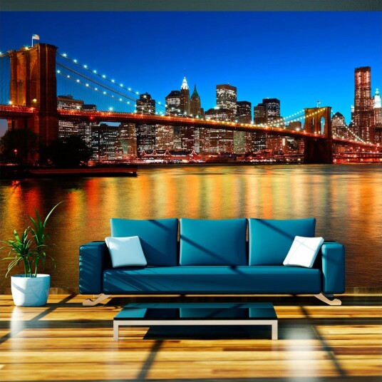 Fototapet Skumring Over Brooklyn Bridge 400x309 - Artgeist sp. z o. o.