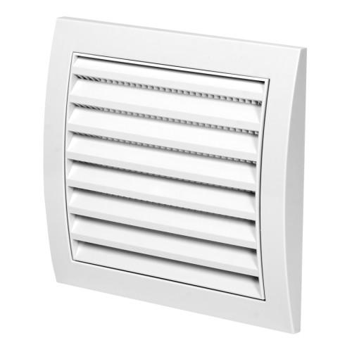 Europlast Ventilasjonsgitter m/ justerbart gitter Ø150mm 190x190mm Hvit ND15R