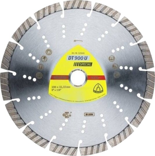 Klingspor 325045 Dt 900 U Spesial Diamant Kappskive Ø230 Mm Hull Ø22,23 Mm