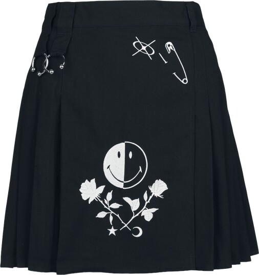 Hell Bunny   Goth Kort skjørt   Jayden Skirt   XS til 4XL   Damer   svart