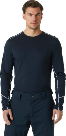 Helly hansen Lifa Merino Midweight Crew ulltrøye herre Mørk blå M