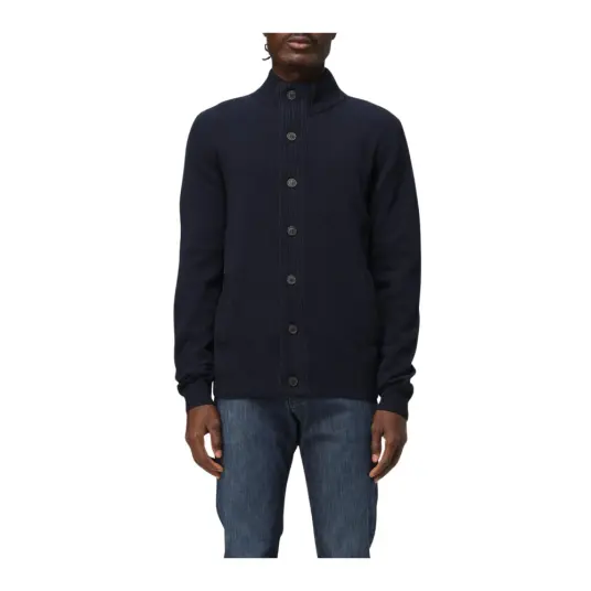 Barbour Barbour Essent Patch Zip Through Knitted Jumper - Navy - M