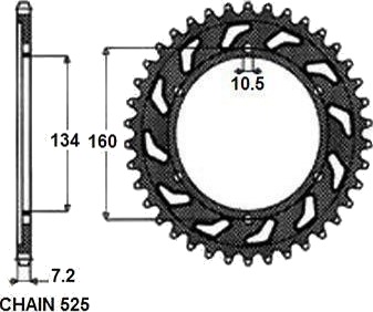 Kjedehjul SUNSTAR 1-4633-42 Kjedehjul SUNSTAR 1-4633-42