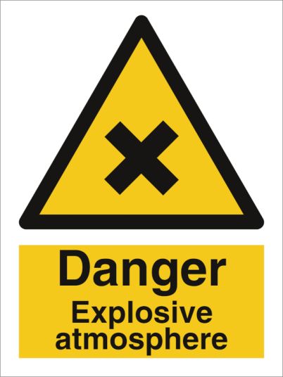 Danger Explosive atmosphere Danger Explosive atmosphere