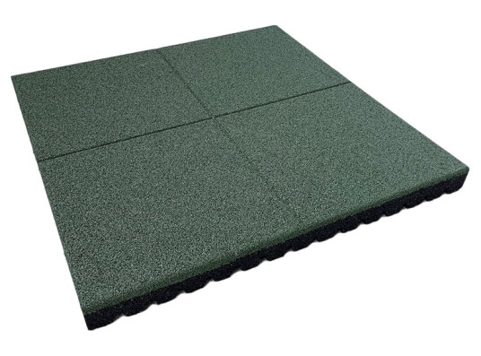 Fallmatte 80mm/Fallhøyde 2,42m EPDM 1x1m Grønn