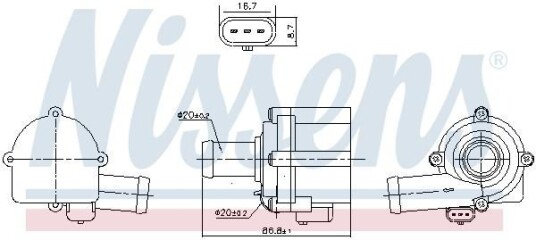 NISSENS 832152 Vannpumpe NISSENS 832152 Vannpumpe