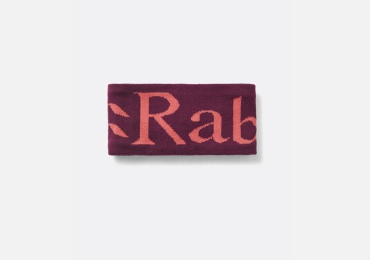 RAB Knitted logo Headband Mulberry/Hibiscus RAB Knitted logo Headband Mulberry/Hibiscus