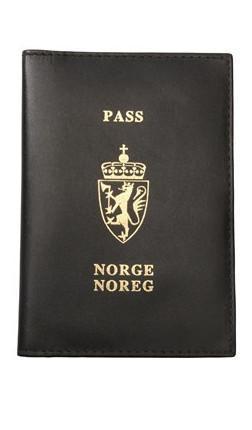 Trend Traveller passomslag i skinn Svart