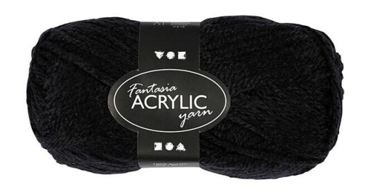 Creativ Company Acrylic yarn Black 50gr 80m Creativ Company Acrylic yarn Black 50gr 80m
