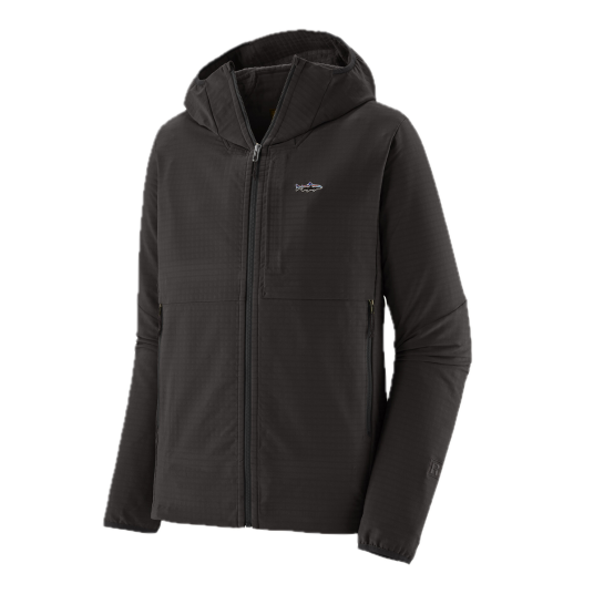 Patagonia M"s R1 Techface Fitz Roy Trout Hoody Black XXL