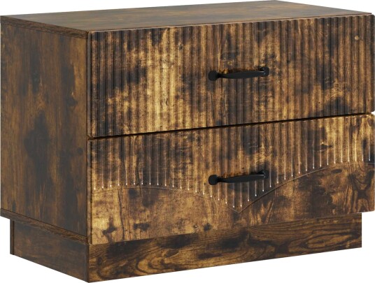  Nattbordskap Røkt Eik 62 x 34,5 x 44,5 cm Konstruert tre