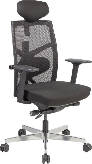 Kontorstol Tune 70x70xh111-128 cm Svart - Grå