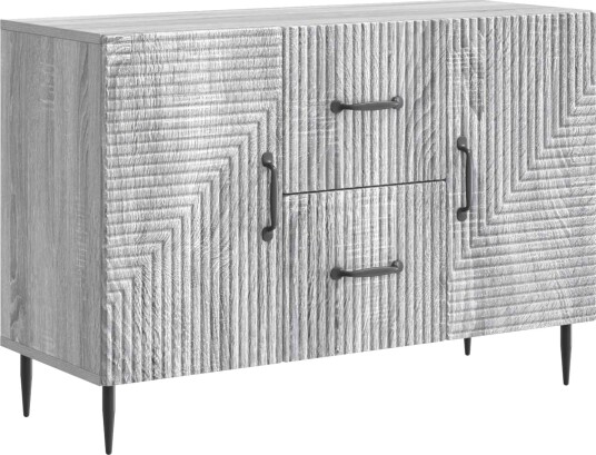 Serviesskap Grå sonoma 89 x 34,5 x 60 cm Konstruert tre Serviesskap Grå sonoma 89 x 34,5 x 60 cm Konstruert tre