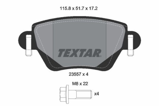 Bremseklosser TEXTAR 2355701 Bremseklosser TEXTAR 2355701