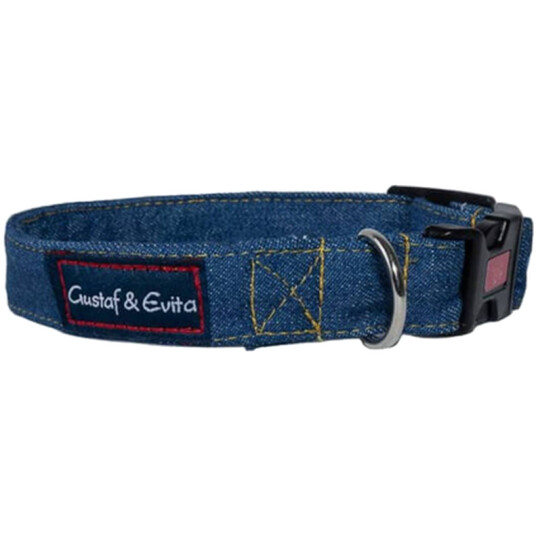 Hundehalsbånd Justerbar Jeans 45cm