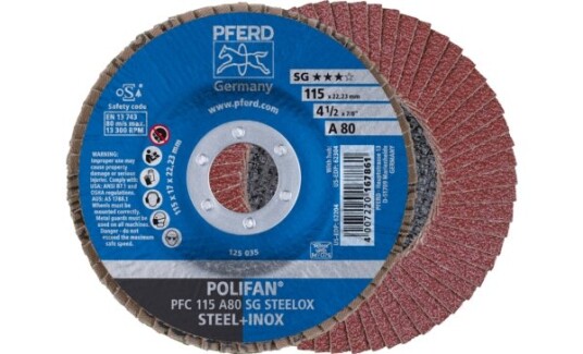 Pferd Lamellskive PFC 115 A 80 SG Steelox 115mm 13300 rpm 10 stk