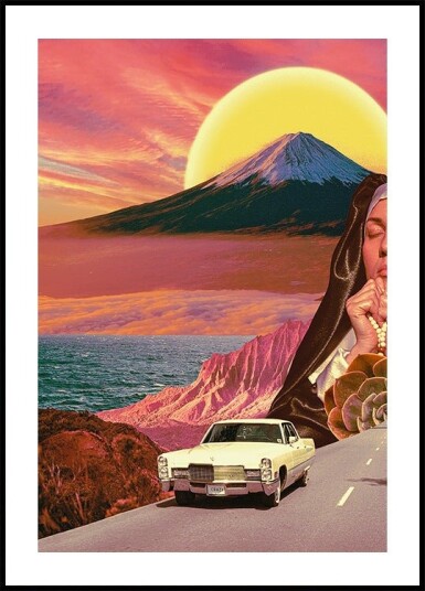 Retro Landscape Collage Plakat / 100x150cm