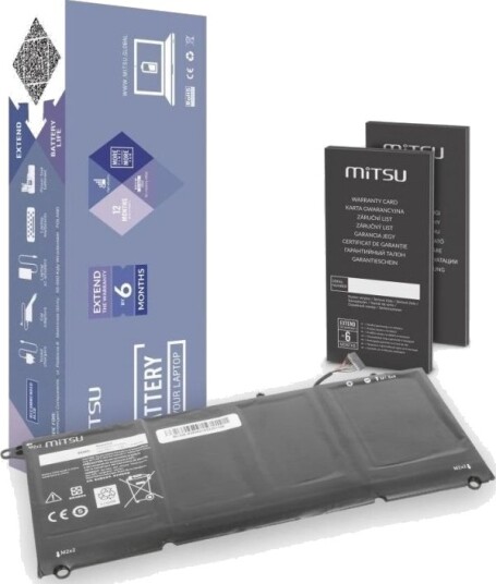 Mitsu Batteri Til Bærbar Dell Xps 13 9360 7,4V-7,6V 6100 Mah BC/DE-9360
