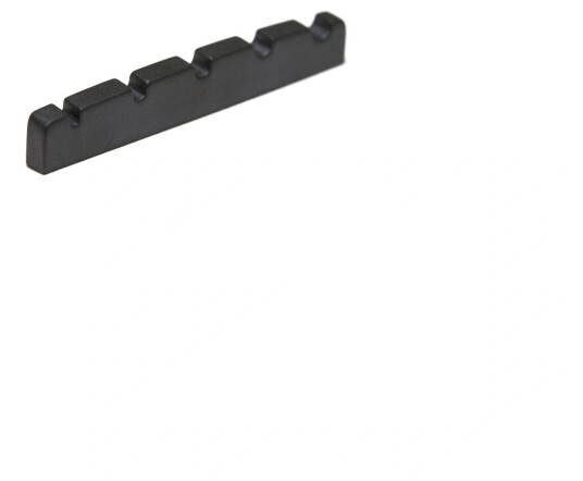 Graph Tech Pt-1425-00 Svart Tusq Xl Slotted Bass Nut, 5-Str 1/8" Thick, Flat Graph Tech Pt-1425-00 Svart Tusq Xl Slotted Bass Nut, 5-Str 1/8" Thick, Flat