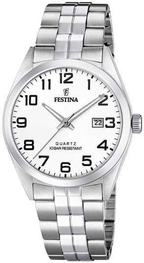 Festina Herreklokke F20437 1 Classic Hvit/Stål Ø40 mm