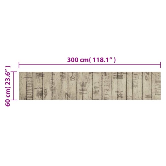 Kjøkkenteppe vaskbar Fence 60x300 cm fløyel 8721012919167
