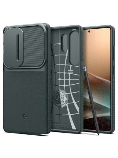 Spigen Optik Armor Mobildeksel for Samsung Galaxy S25 Ultra - Abyss Green