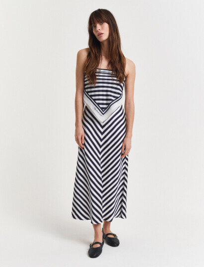 Gant Chevron Striped Skirt Navy 44