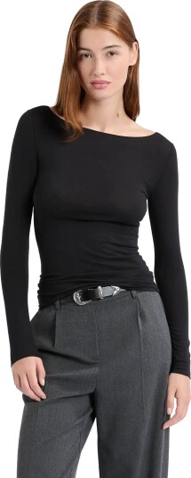 Etam Warme Up - Long Sleeve T-Shirt Boat Neck - Black - XL