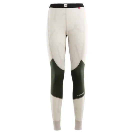 Aclima Women's Lars Monsen Femunden Longs XS, Beige Melange/Olive Night/Femunden Light