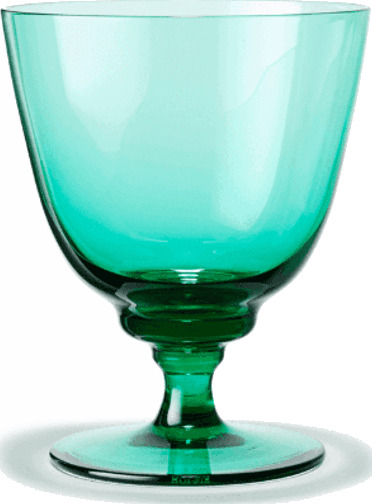 Holmegaard Flow glass p? fot 35 cl Emerald green