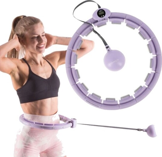 HHW09 Smart hula hoop med Vektball   Justerbar lilla