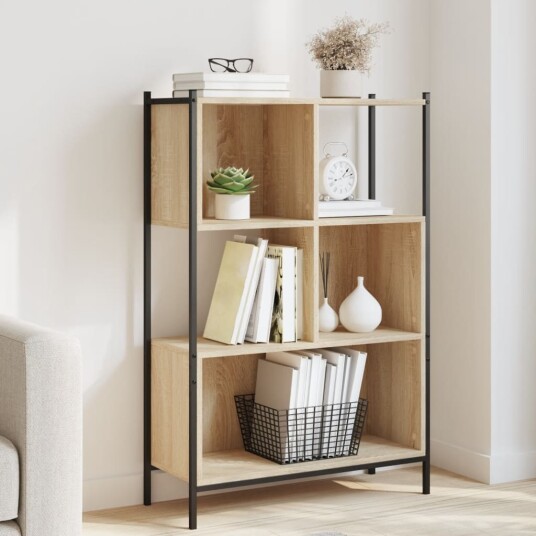 Bokhylle sonoma eik 72x28x109 cm konstruert tre 8721012339354