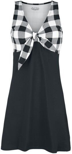 Rock Rebel by EMP Rockabilly Kort kjole Rockabella-Look Kjole S til XXL Damer svart-hvit