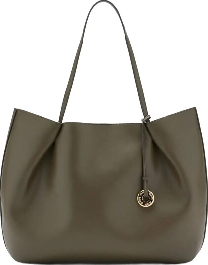 Mango Large Shopper Bag Khaki green ONE SIZE