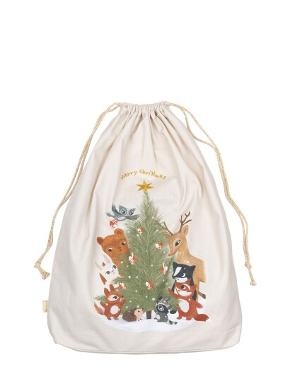 Fabelab Julesekk Woodland Story Cream One Size Fabelab Julesekk Woodland Story Cream One Size
