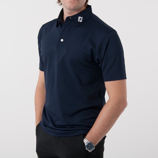 FootJoy Solid Stretch Tour Blå Golf pologenser herre Navy XXX Large