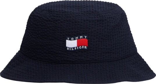 Tommy Hilfiger Wavy Flag Seersucker Bucket Hat Navy S/M Tommy Hilfiger Wavy Flag Seersucker Bucket Hat Navy S/M