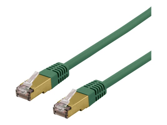 Deltaco SFTP-63GAH - Koblingskabel - RJ-45 (hann) til RJ-45 (hann) - 3 m - SFTP - CAT 6a - halogenfri, formstøpt - grønn